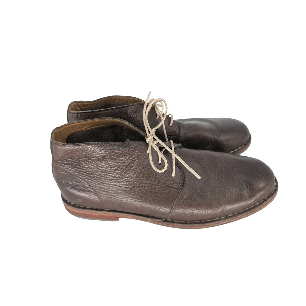 Cole Haan Chukka Boots Mens 12 Brown Pebbled Leather Lace Up Preppy‎ Heritage